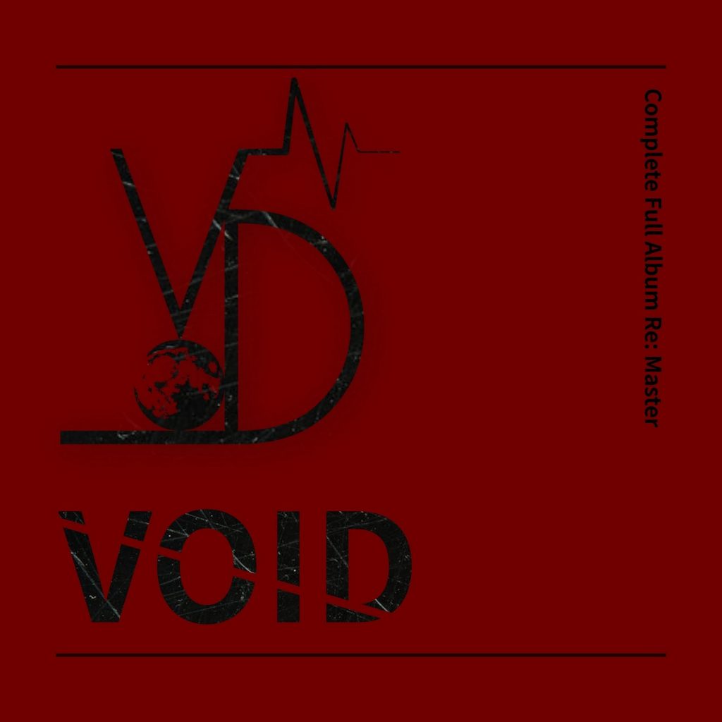 Photo of VOID's red album art for their 'VOID' complete full album Re: Master