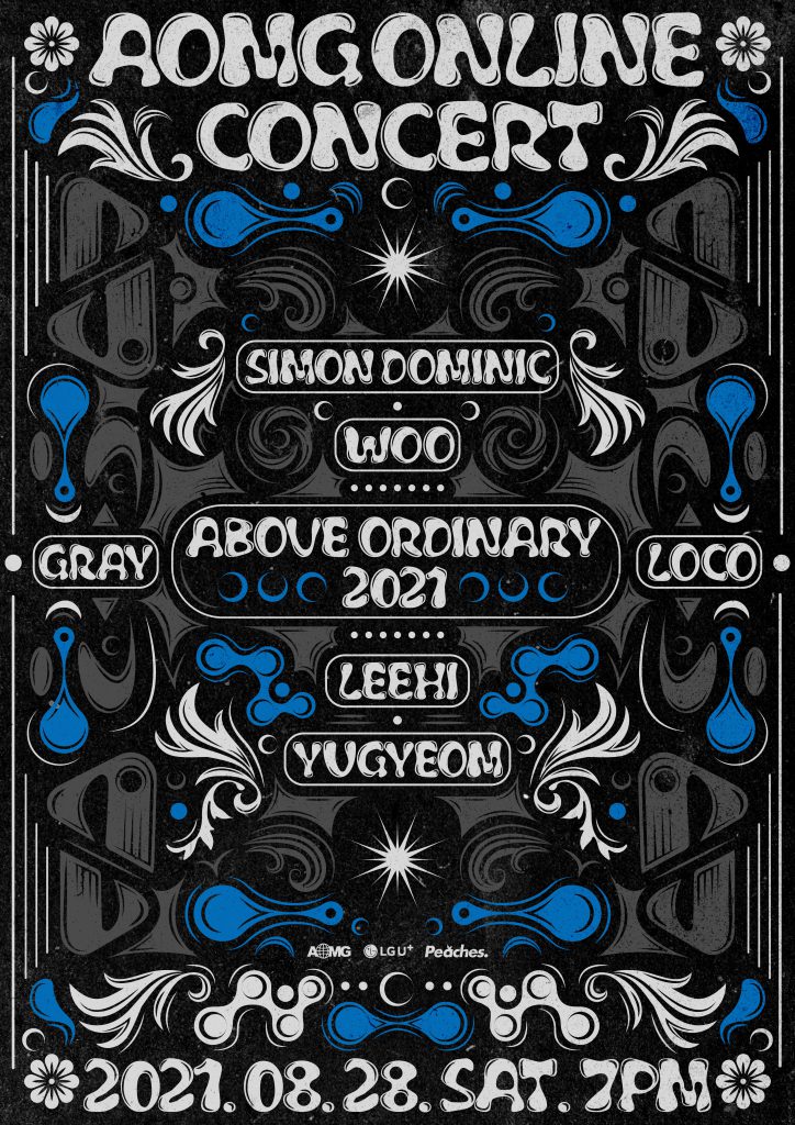 Event poster for AOMG ONLINE CONCERT : Above Ordinary 2021
