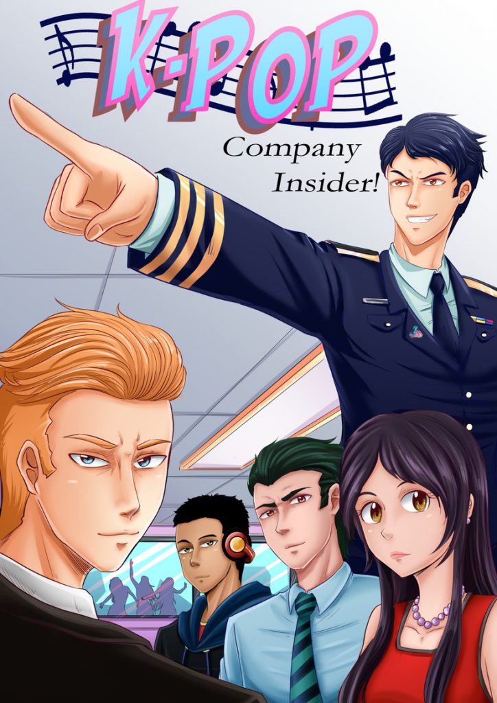 webtoon poster for SG Entertainment's "K-Pop Company Insider" series