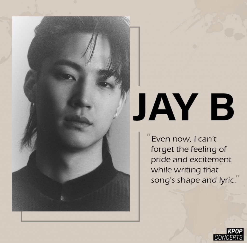 Pull quote graphic of JAY B designed by Kpopconcerts.com