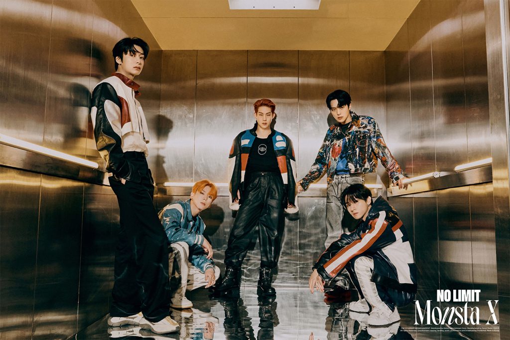Photo of K-Pop idol group MONSTA X for their concept photo shoot for mini-album NO LIMIT.