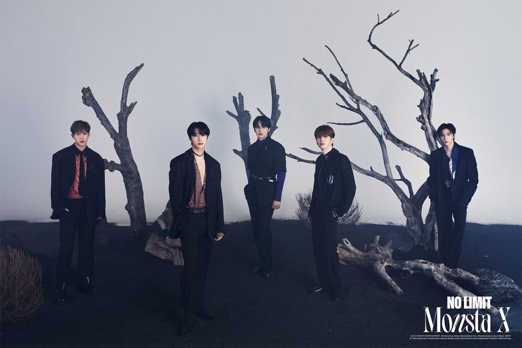 Photo of K-Pop idol group MONSTA X for their concept photo shoot for mini-album NO LIMIT.