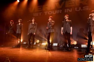 Concert photo of VERIVERY in Los Angeles for their 1st US Tour