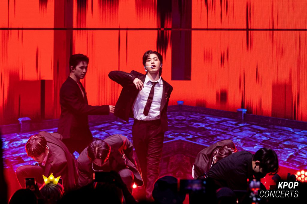ONEUS performing in Beverly Hills, CA for their 2022 Blood Moon Tour in USA