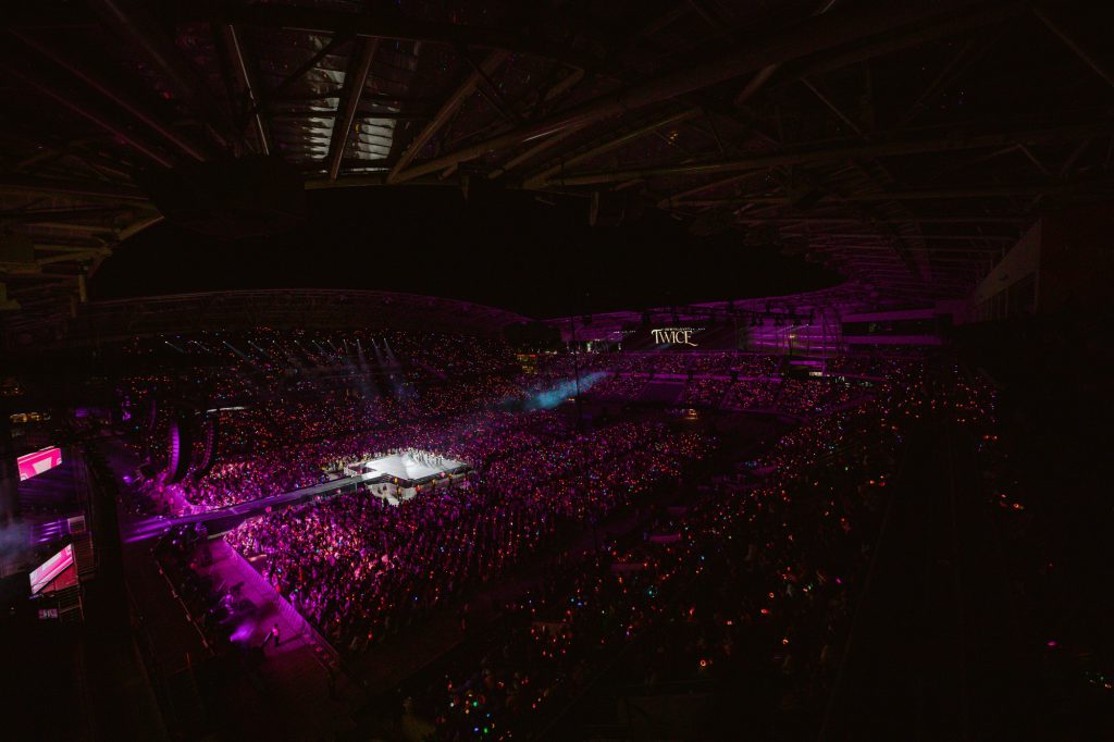 TWICE performing at sold-out encore show at the Banc of California Stadium in Los Angeles, CA on May 15, 2022