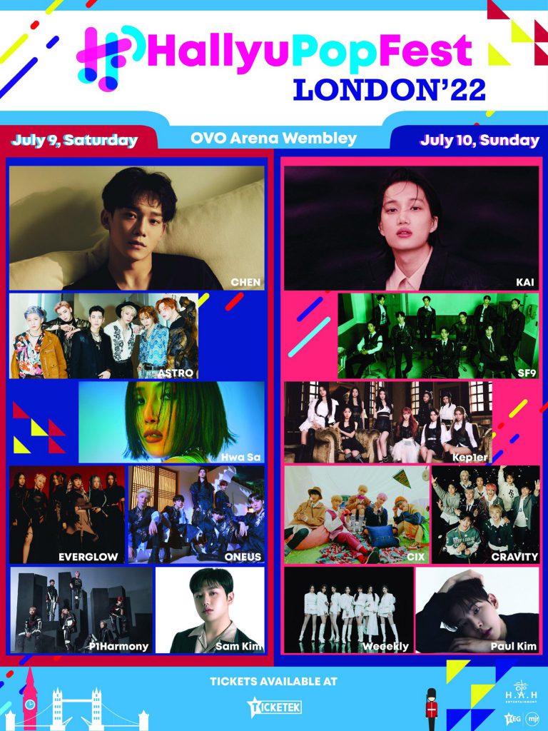 Artist Lineup for HallyuPopFest in London